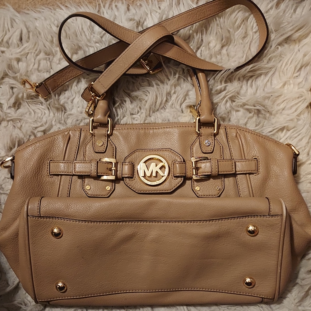 Michael Kors Beige Leather Satchel